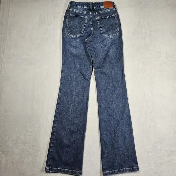 Wrangler Bespoke Bootcut Jeans 27x32.5 High Rise Lacey Jean Comfort Denim Dark - Picture 7 of 14